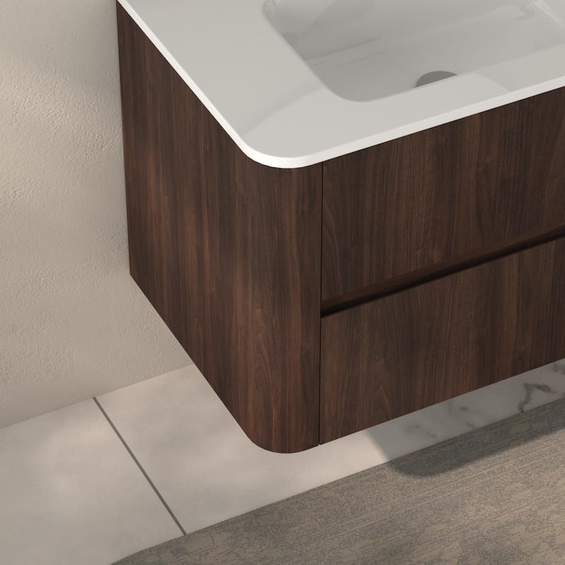Wall Mounted Floating Bathroom Vanity with Sink