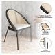 preview thumbnail 17 of 54, Urbane Modern Stylish Dining Chair with Vinyl Fabric Seat and Wicker Back for Dining Room & Kitchen, Set of 4