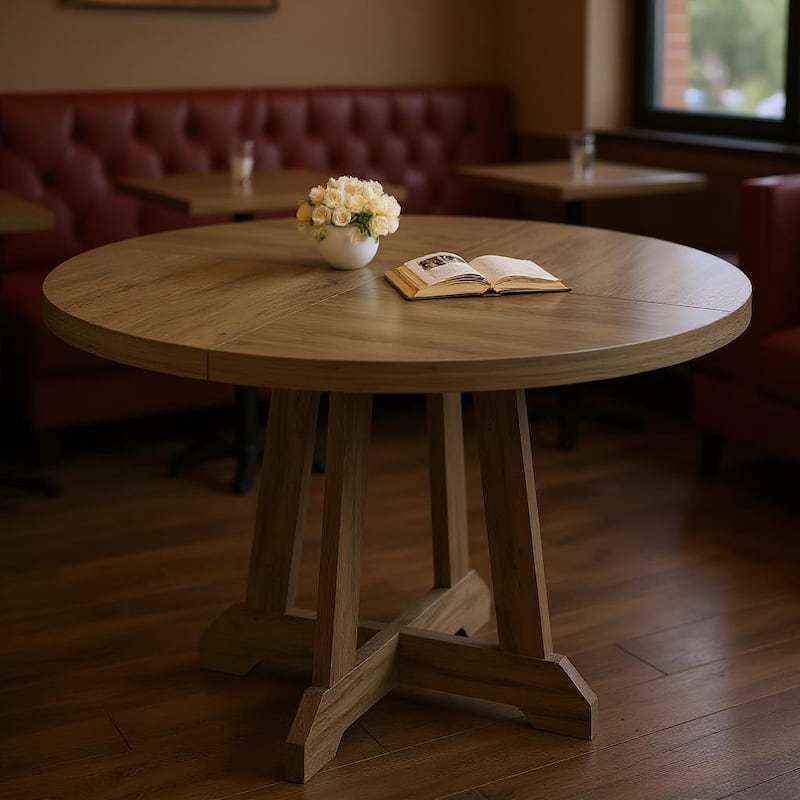 47 Inch Round Dinner Table for 4 - Grey