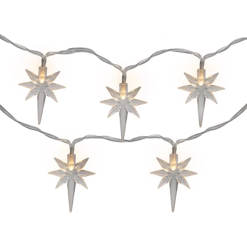 North Star Christmas Light Set - Warm White LED - 3' - Clear Wire - 10ct