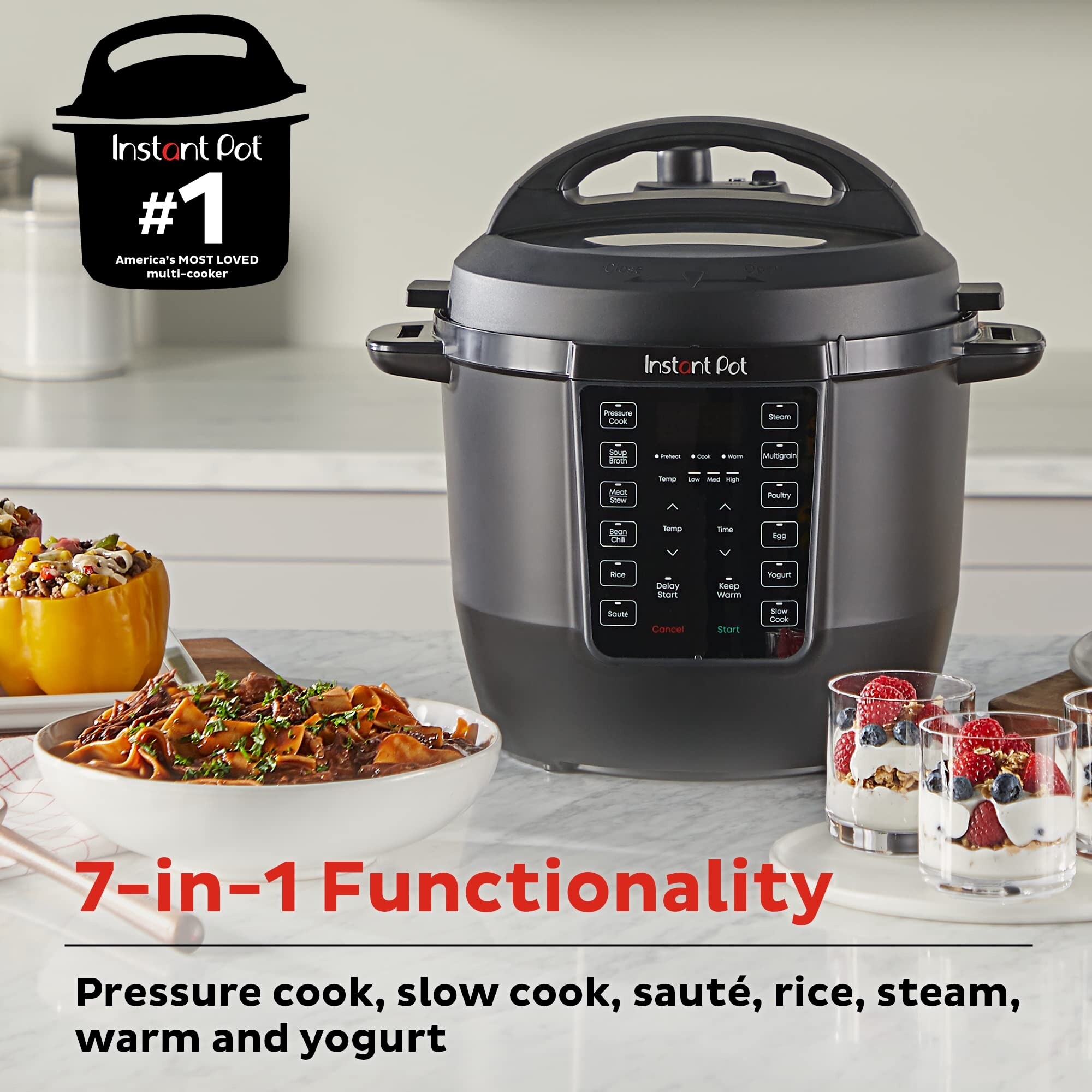 6 Quart Electric Multi Cooker Pressure Cooker Slow Rice Steamer