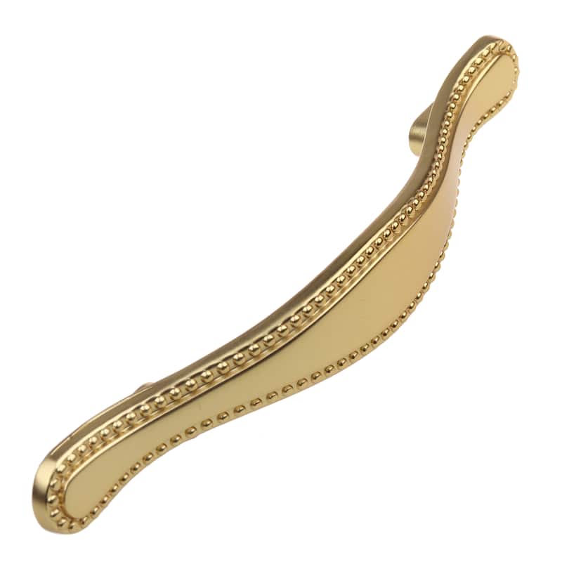 GlideRite 5-Pack 3 Inch Center Brass Gold Beaded Cabinet Pulls - Brass Gold