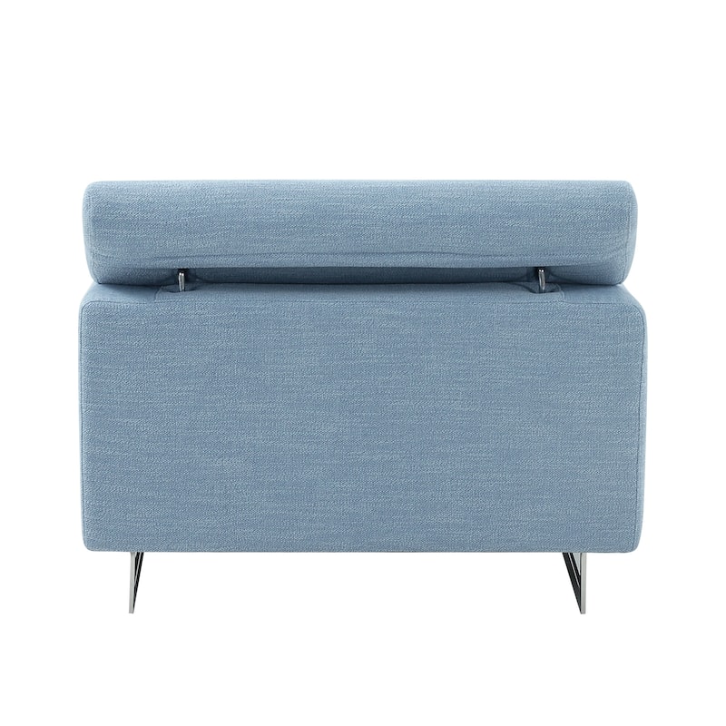 Pasargad Home Serena Modern Lounge Chair with Adjustable Headrest