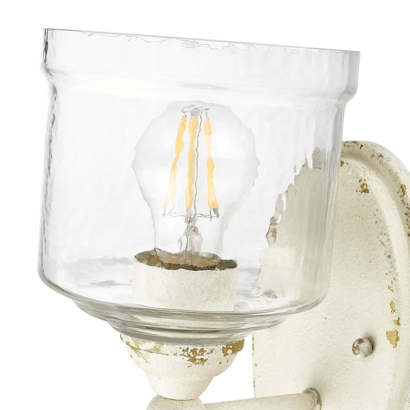 Golden Lighting 0806-1W HWG Keating 10" Tall Bathroom Sconce