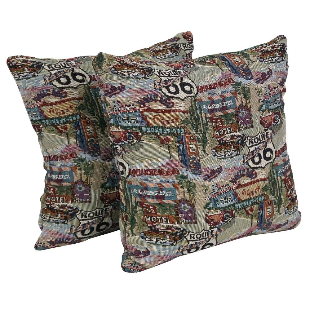 17-inch Tapestry Throw Pillows (Set of 1, 2,or 4)