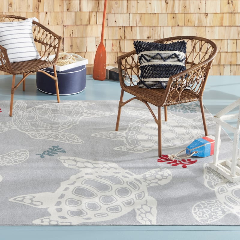 Home Dynamix Marine Sea Turtle Coastal Animal Indoor/Outdoor Area Rug