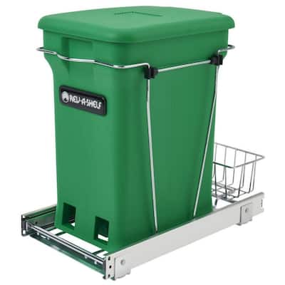 Rev-A-Shelf RV Series Bottom Mount Single Bin Trash Can - 24 Quart