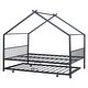 preview thumbnail 60 of 81, Metal house bed with trundle
