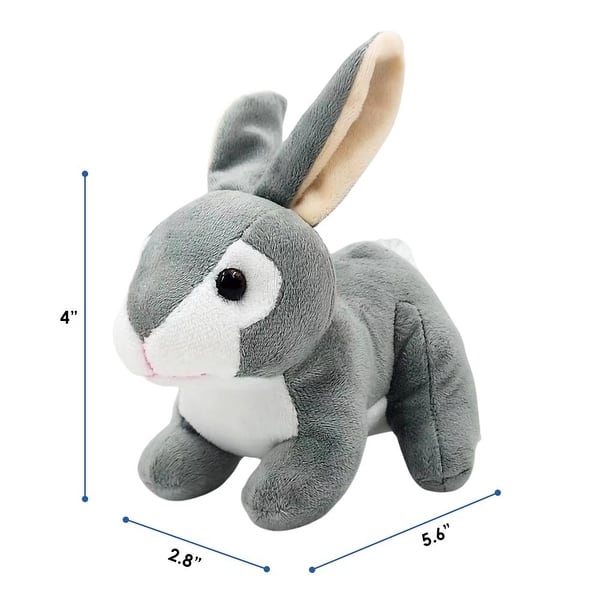 Dimple Baby Bunny Plush 2-Pack - Soft Grey Stuffed Animals for Babies, Toddlers, Cuddly Toys for Boys and Girls, Ages 0 and Up