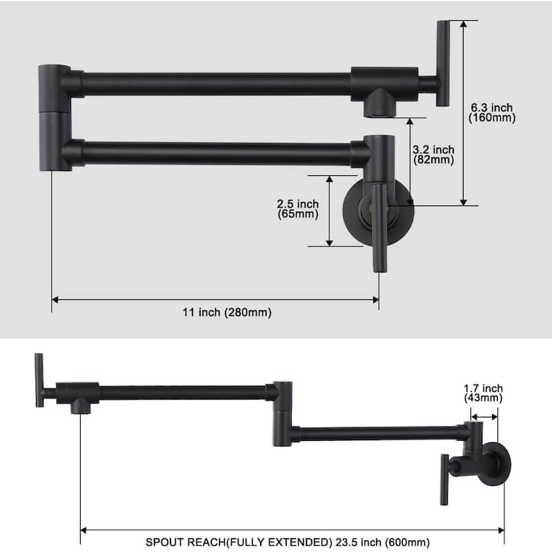 WOWOW Folding Wall Mount Faucets Stretchable