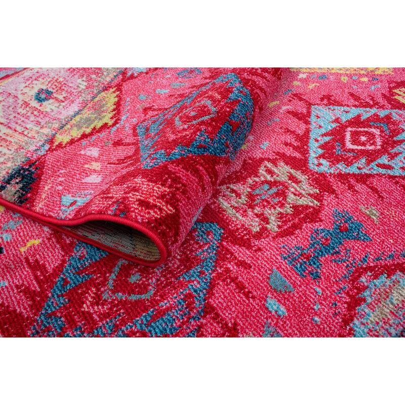 Noori Rug Sapphire Gearldine Distressed Boho Pattern Area Rug
