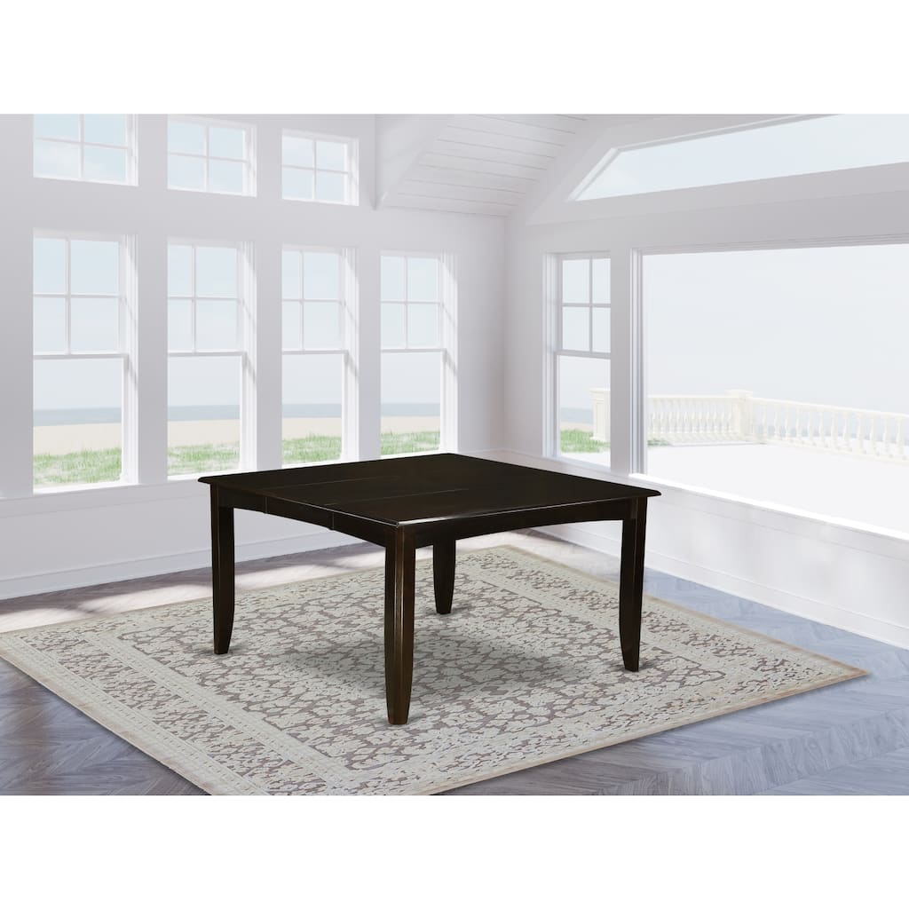 Square Dining Table with Butterfly Leaf - Extendable Table for Kitchen, Dining Room, Compact Spaces - 30