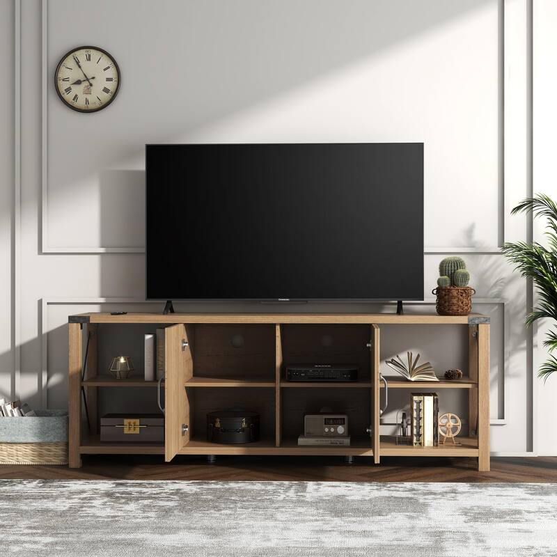 TV Stand Wood Metal TV Console Entertainment Center Bed Bath & Beyond
