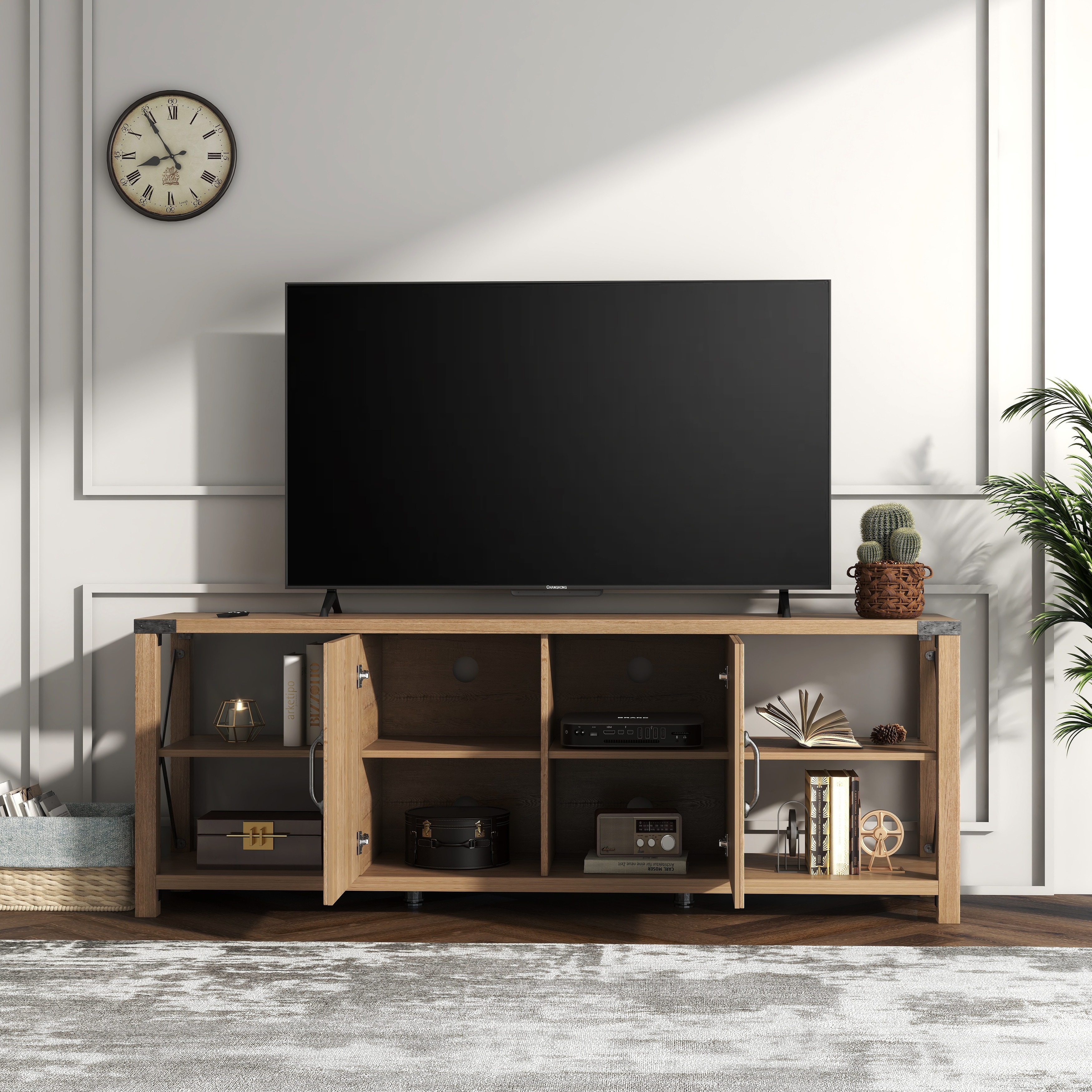 Scotty solid wood tv stand discount for tvs up to 78 inches