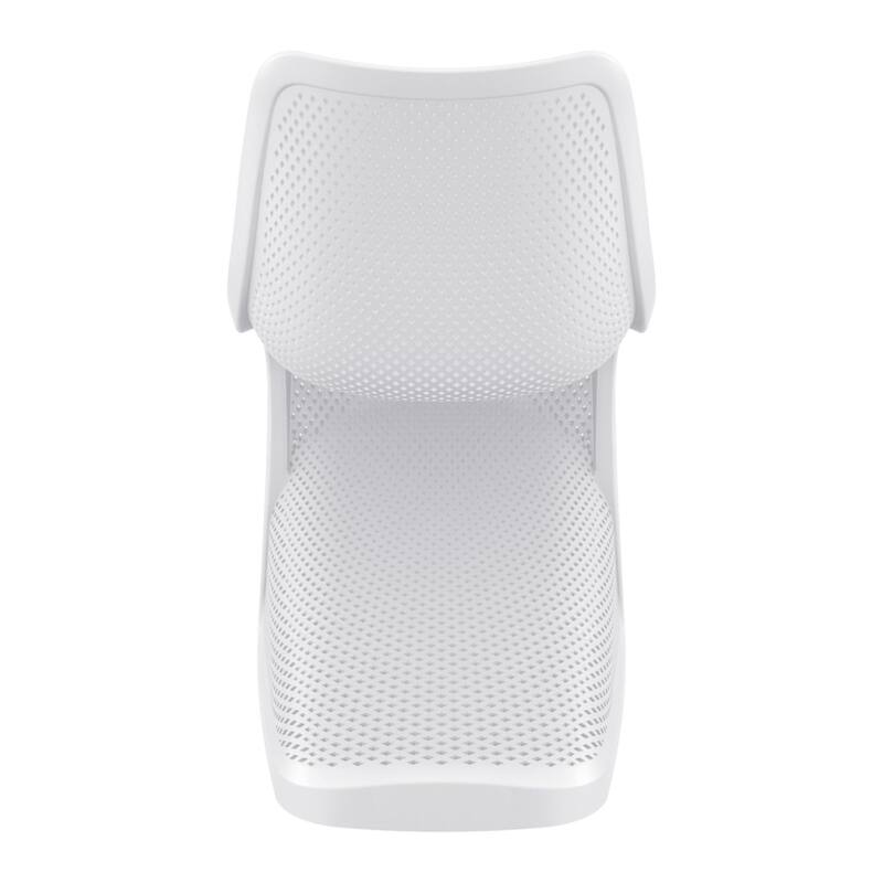 33.5" White Outdoor Patio Dining Chair