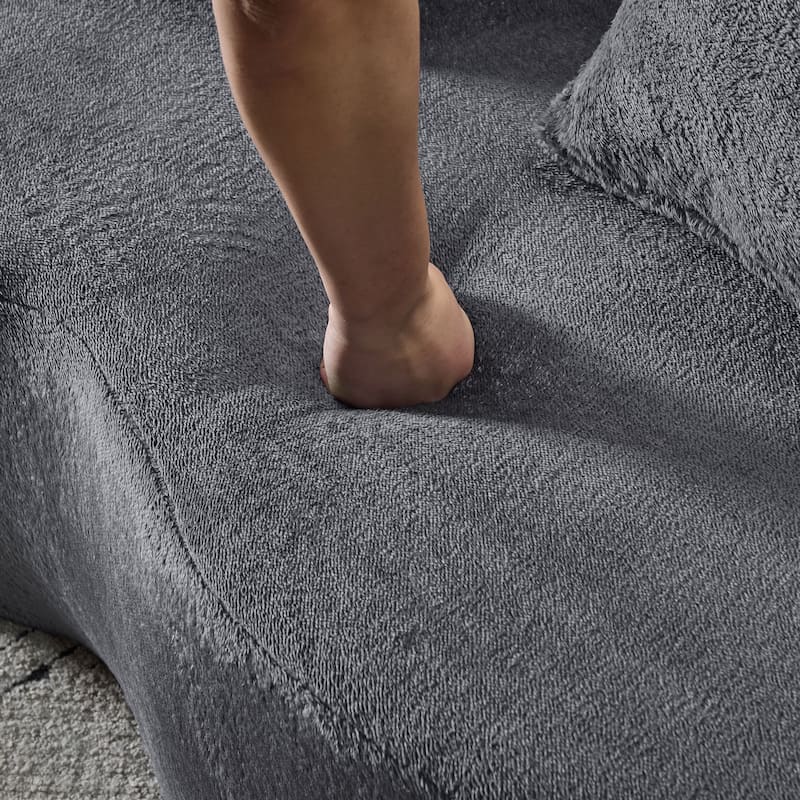 Folding Plush Futon Loveseat Couch Converts into Sleeper Sofa Bed or Yoga Mattress, High-Density Foam Queen Size Floor Bed