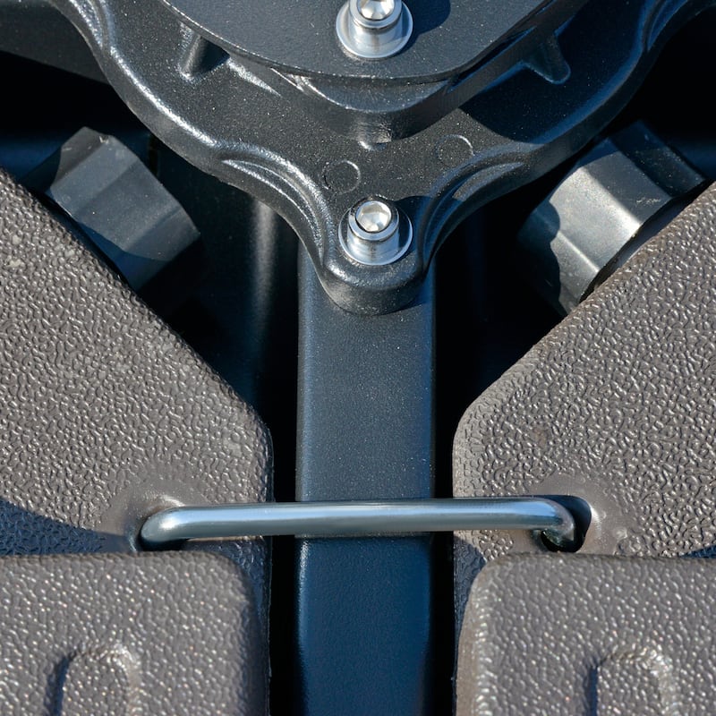 4-Piece Cantilever Patio Umbrella Base with Built-In Handles, Rugged Material, Max Capacity 220 lbs