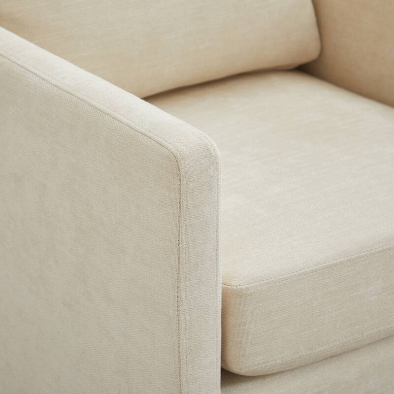Chenille Swivel Accent Chair (Square Design)