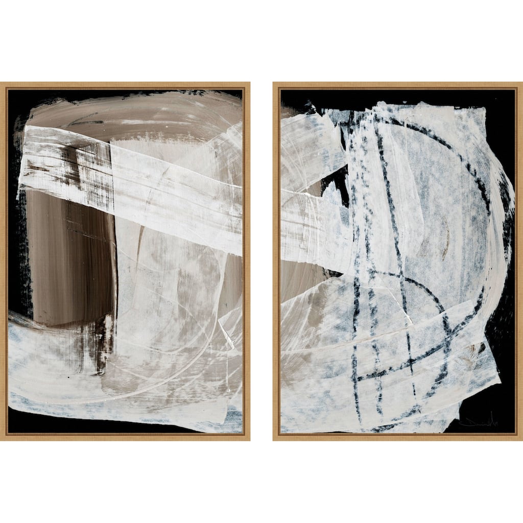 Amanti Art Mind No. 1 & 2 2 Piece by Dan Hobday Framed Canvas Wall Art