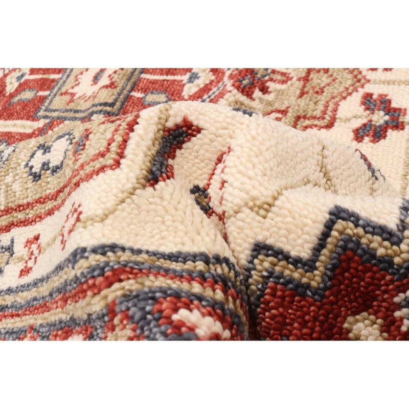 ECARPETGALLERY Hand-knotted Jules Serapi Cream Wool Rug - 5'5 x 7'5