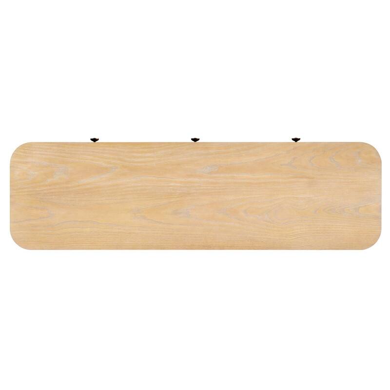 Rustic 52" Console Table with Drawers and Curved Legs for Entryway or Living Room Decor