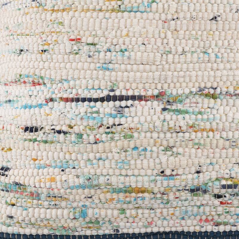 Sevita Handwoven Modern Abstract Cotton Throw Pillow, 20" x 20".