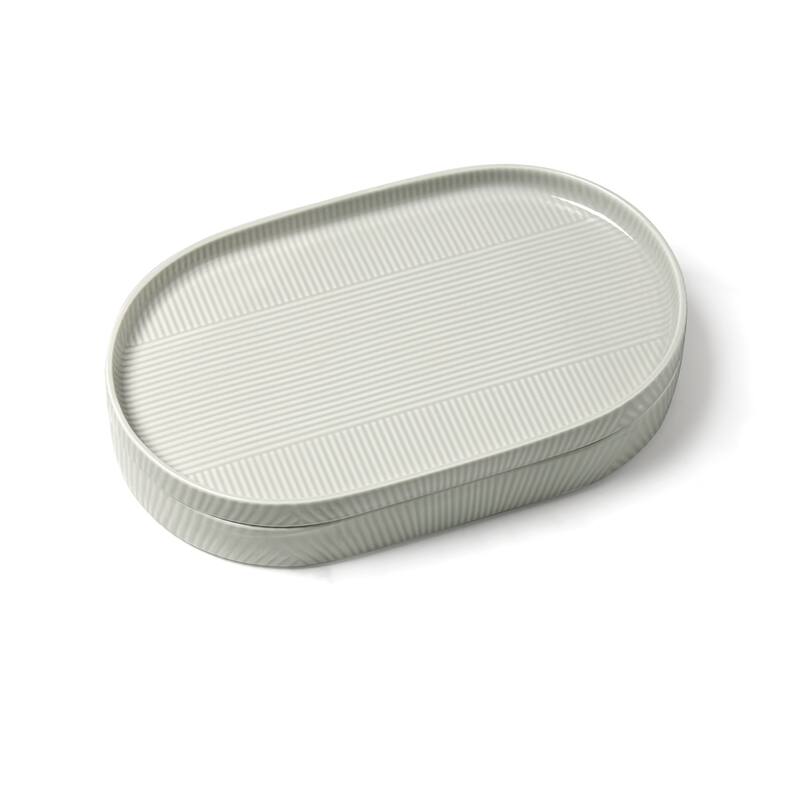 Lenox Modulus 2-Piece Serving Set, Oval Platter & Bowl - Bowl: 14.25" x 8.74" Platter: 14.25" x 8.82"