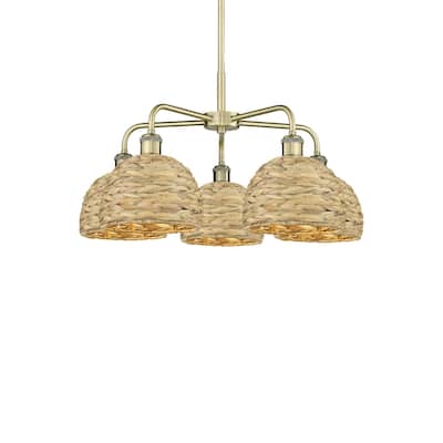 Innovations Lighting 516-5CR-15-27 Woven Rattan Chandelier Woven
