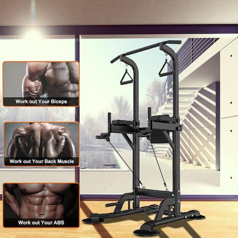 Tappio Multi-Function Power Tower Pull Up Dip Station Home Gym Equitment Stable Exercise Fitness