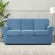 preview thumbnail 126 of 149, Subrtex 9-Piece Stretch Sofa Slipcover Sets with 4 Backrest Cushion Covers and 4 Seat Cushion Covers Sofa - Denim Blue