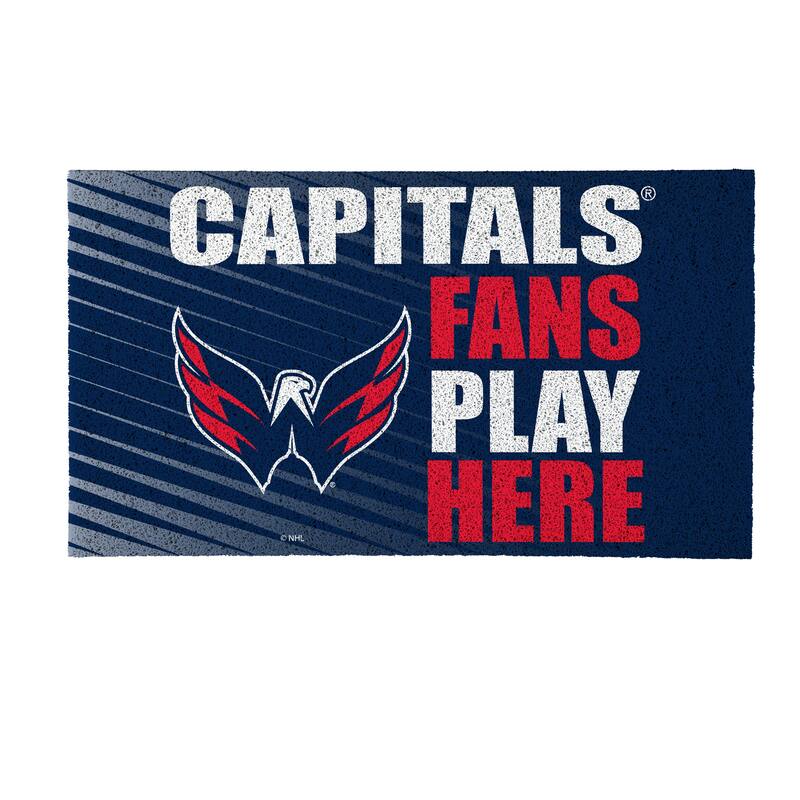 28 in. x 16 in. Washington Capitals "Fans Play Here" PVC Door Mat