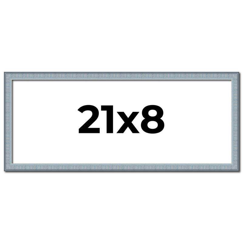 21x8 Frame Rustic Sky Blue Solid Wood Picture Frame | 0.75 Inch