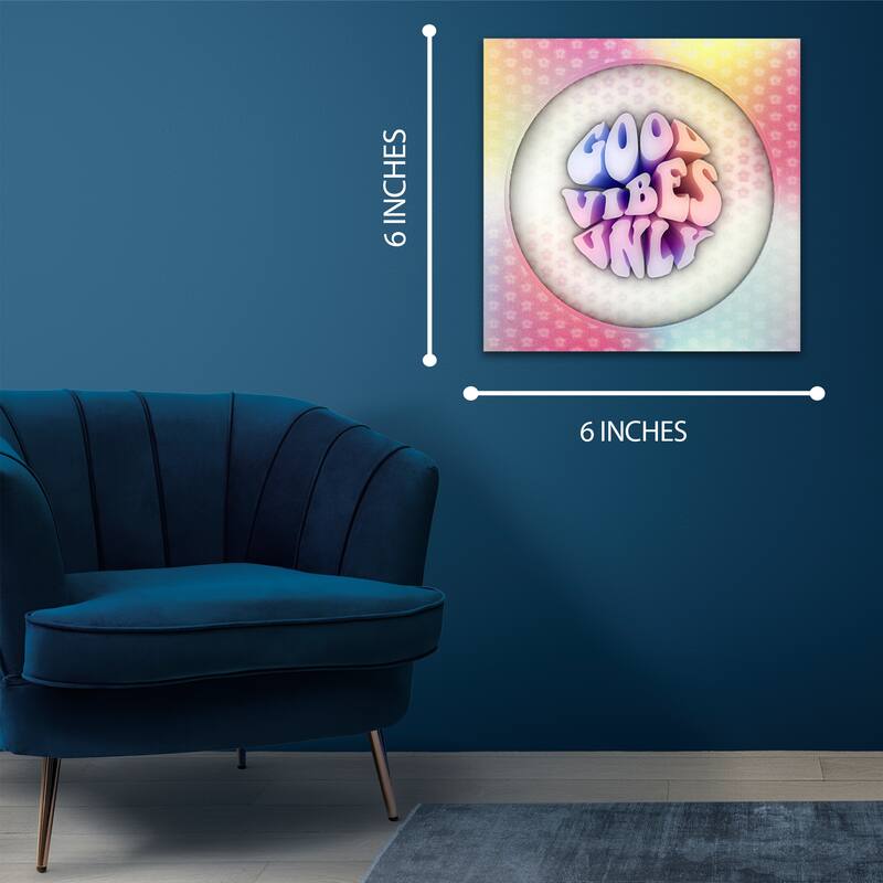 5D Multi-Dimensional Wall Art - Custom Made Good Vibes Wall Art Print
