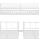 preview thumbnail 11 of 10, Convertible Metal Triple Bunk Bed with Guardrails, Built-in Shelf & Ladder, Detachable Twin and Twin XL Beds