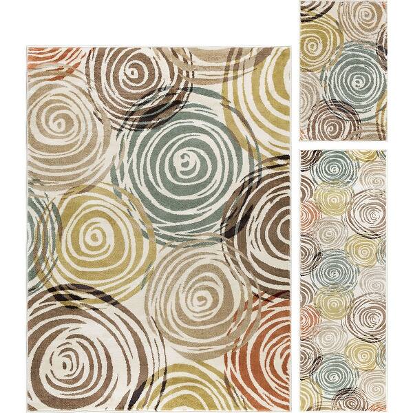 Shop Alise Rugs Decora Contemporary Abstract Three Piece Set 5