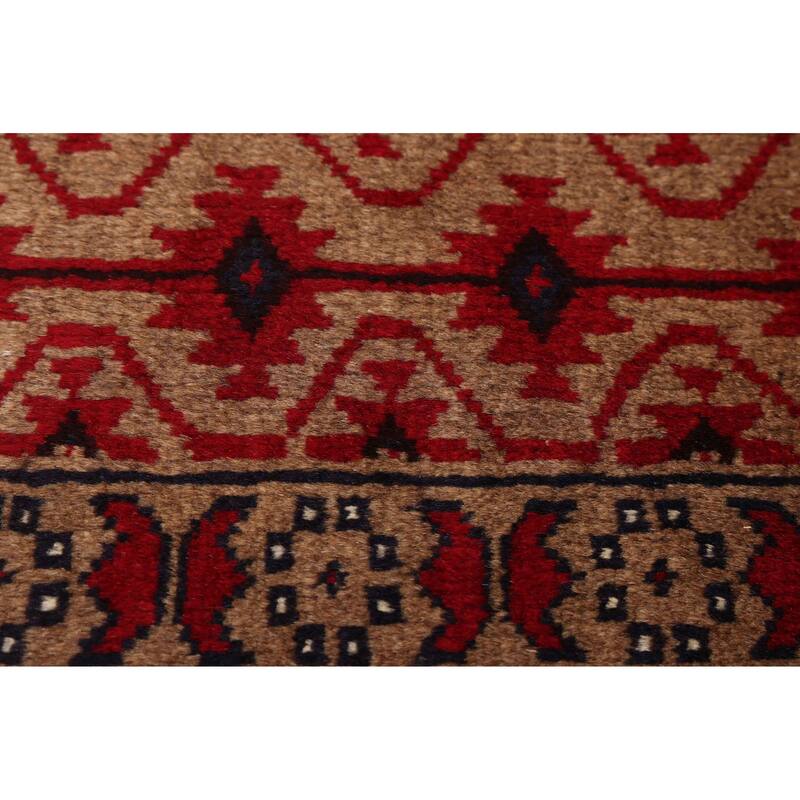 ECARPETGALLERY Hand-knotted Baluch Tan Wool Rug - 3'1 x 5'8