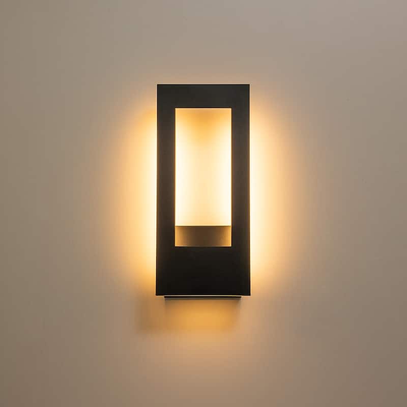 2-Light 24W Matte Integrate LED Outdoor Wall Sconce