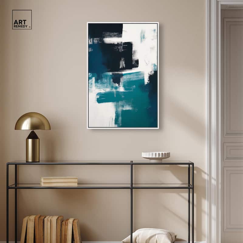 Weight of Teal II Canvas by Art Remedy