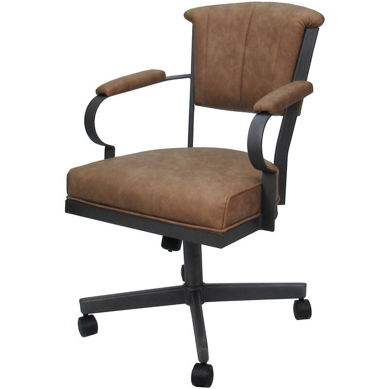 Miami Swivel Metal Caster Chair on Reading Base - 18" High Seat