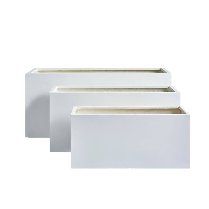 Dreampatio Oakland 1-Piece Fiberstone Rectangular Planter Set