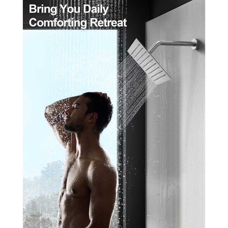 GRANDJOY LED Music Shower System 20"& 10" Dual Shower Heads with Handheld Shower