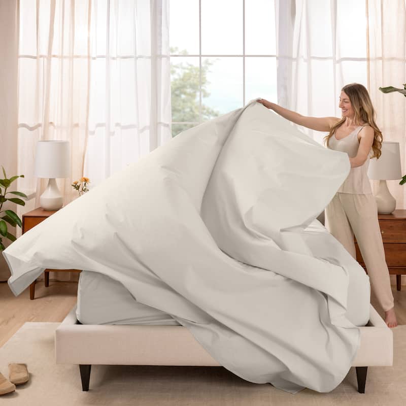 Bare Home Organic Cotton Sheet Set - Crisp Percale Weave