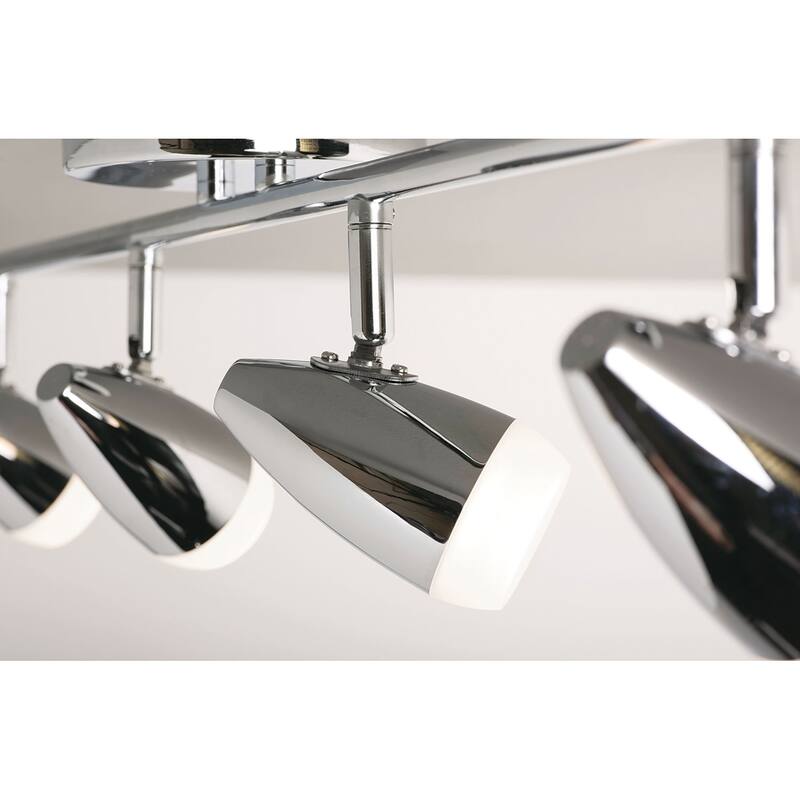 Eva 4-light Polished Chrome LED Fixed Rail