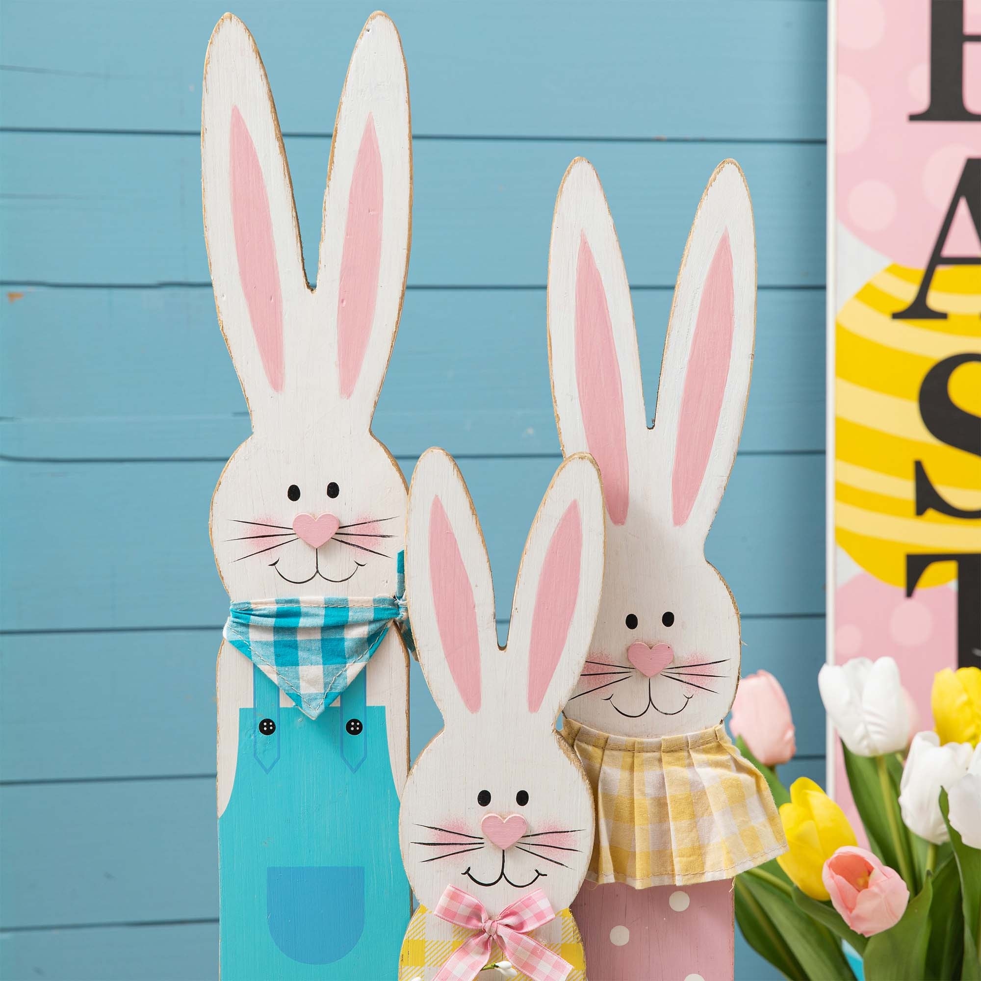 Wooden Bunny Family Cutout – BCrafty Company