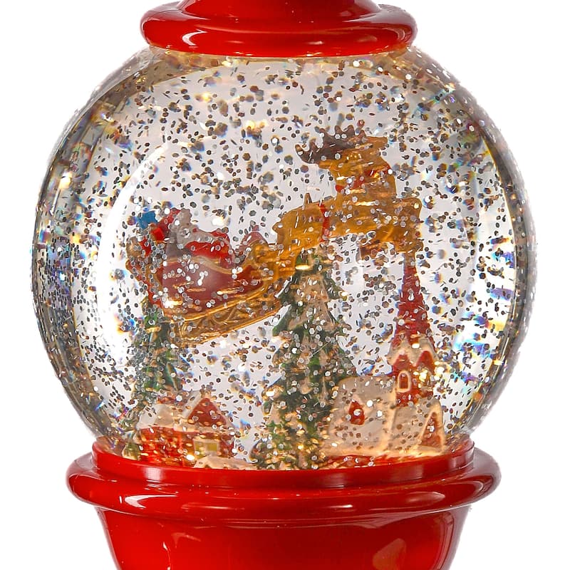 16" LED Peppermint Finial Santa With