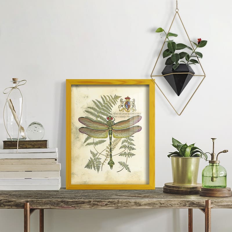 Regal Dragonfly III (PP) -Framed Print w/glass-Cherry Red