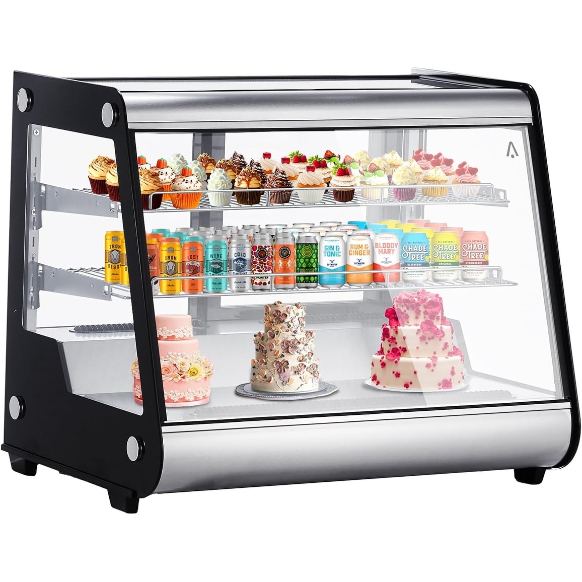 48" Commercial Refrigerator, 2 Door Reach-In Fridge 36 Cu.Ft Stainless Steel with Shelves