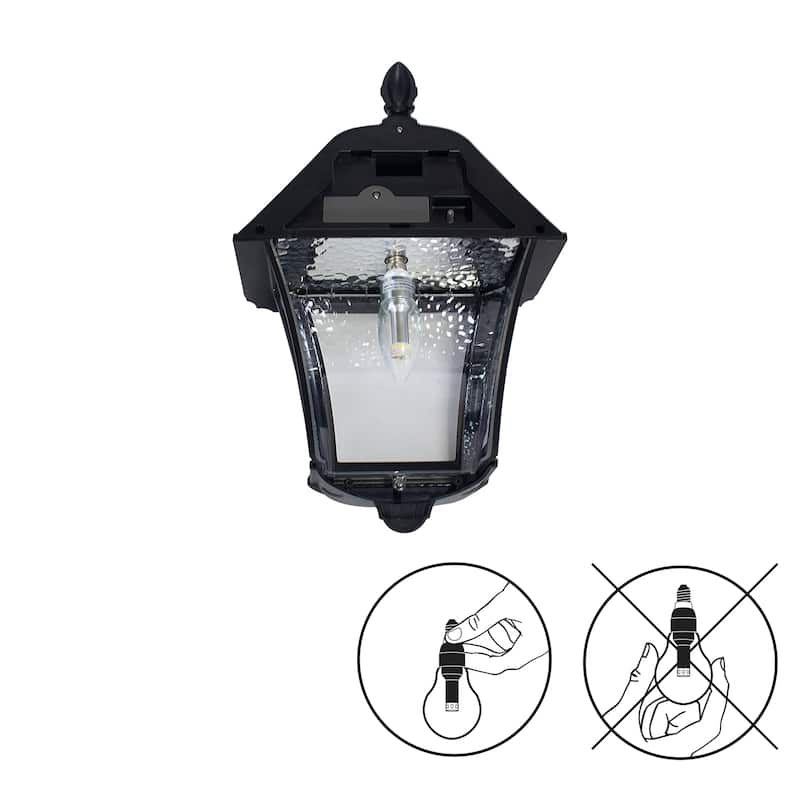Baytown II Bulb 130 LM Solar LED Wall Sconce for Garage and Porch 2-PK