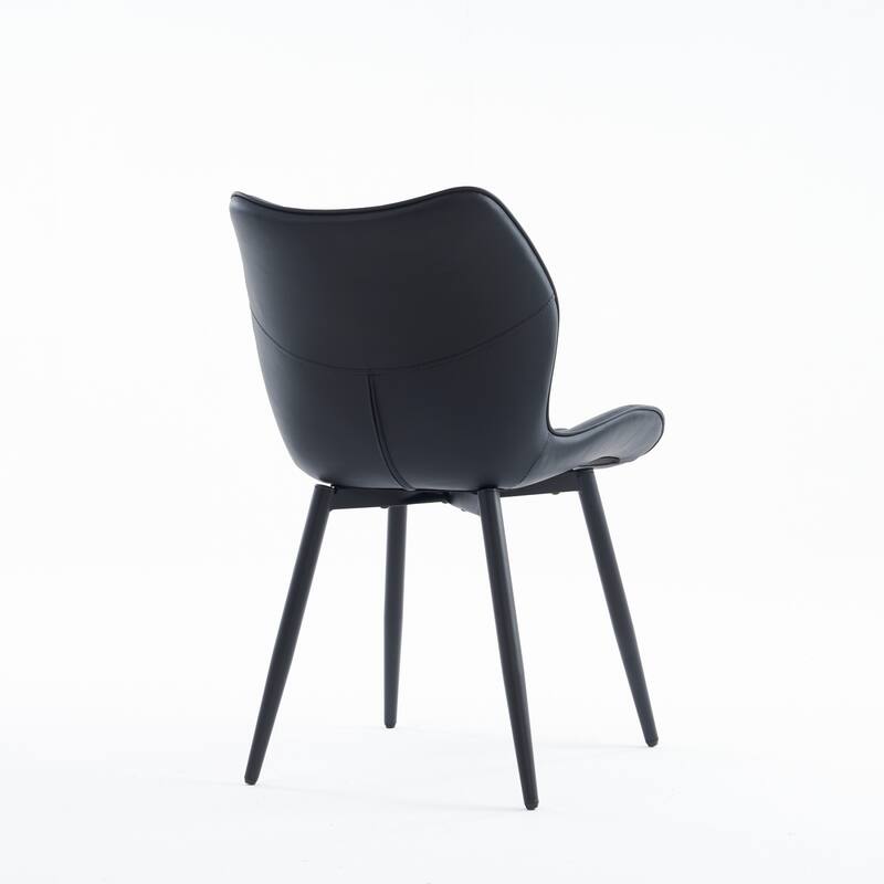 Upholstered Dining Chairs Set of 2, Faux Leather Kitchen Chairs