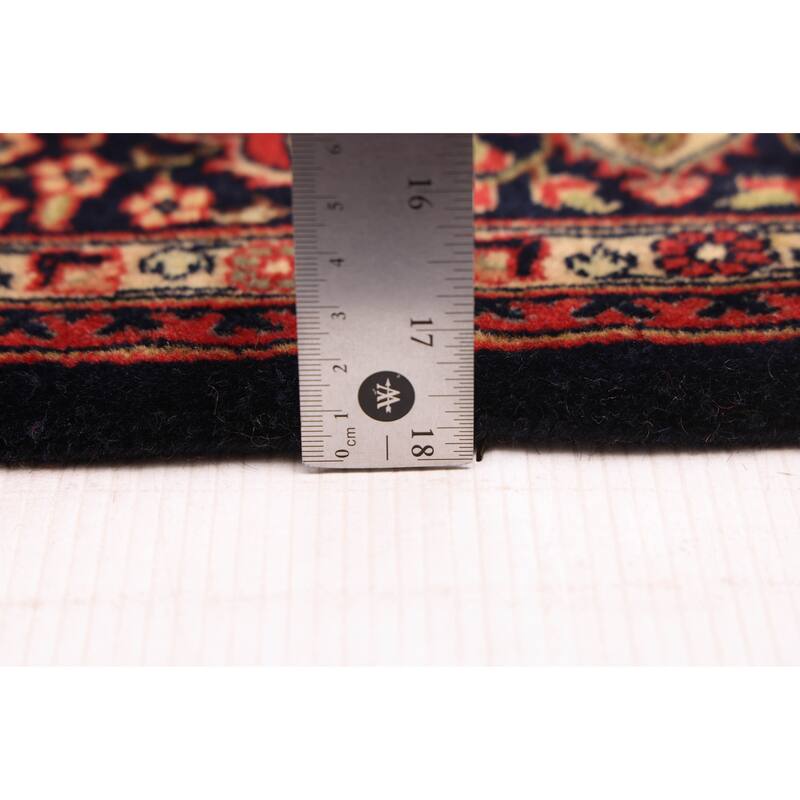 ECARPETGALLERY Hand-knotted Mirzapur Dark Navy Wool Rug - 4'8 x 6'8